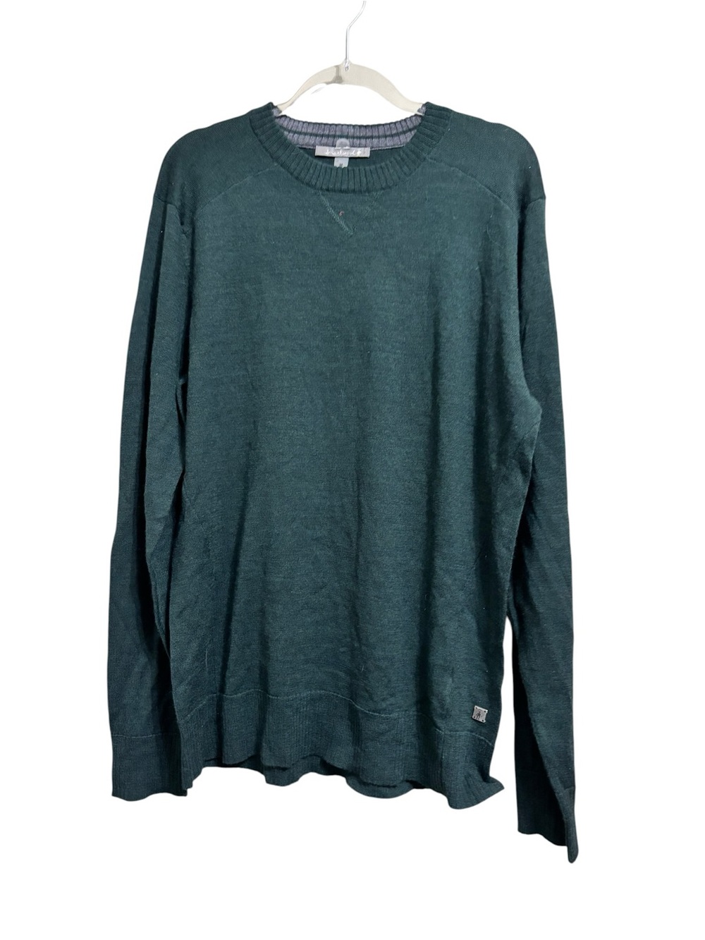 Smartwool Men’s Merino Wool Crewneck Sweater Green Long Sleeve Pullover - Picture 2 of 5